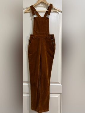 Modcloth Rust Brown Corduroy Overalls XXS adjustable straps. Pockets